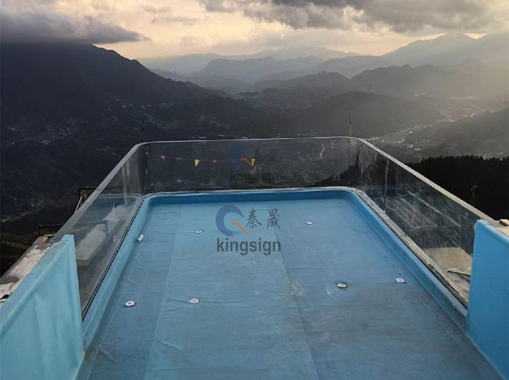 Kingsign U Shape Acrilic Pool Windows Instalare